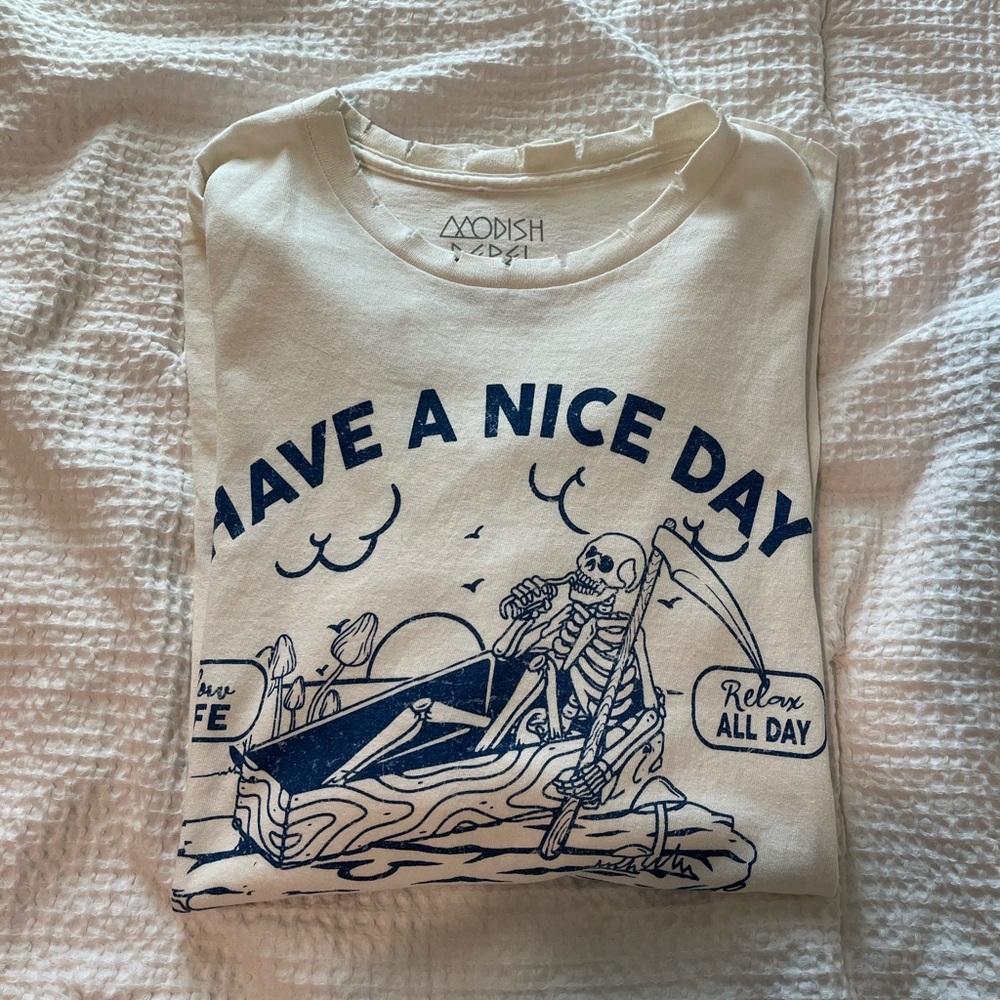 Oversized Distressed Graphic Tee